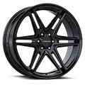 Vision Wheel Street Designs - 476 WEDGE - Black - Gloss Black - 24" x 9.5", 30 Offset, 6x139.7 (Bolt Pattern), 78.1mm HUB