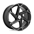 Niche - M255 FLASH - Black - GLOSS BLACK BRUSHED - 20" x 9", 35 Offset, 5x114.3 (Bolt Pattern), 72.6mm HUB