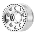 XD Series - XD222 ENDURO BEADLOCK - Silver - MACHINED BEADLOCK - 17" x 8.5", 0 Offset, 6x165.1 (Bolt Pattern), 108mm HUB