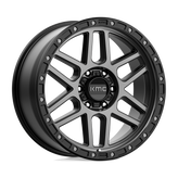 KMC Wheels - KM544 MESA - Black - SATIN BLACK WITH GRAY TINT - 20" x 9", 18 Offset, 6x135 (Bolt Pattern), 87.1mm HUB