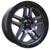 Envy Wheels - FFT-9 - Black - LIQUID METAL / GLOSS BLACK BEADLOCK - 20" x 8.5", 35 Offset, 5x114.3 (Bolt Pattern), 73.1mm HUB