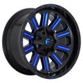 Fuel - D646 HARDLINE - Black - GLOSS BLACK BLUE TINTED CLEAR - 20" x 12", -44 Offset, 8x170 (Bolt Pattern), 125.1mm HUB