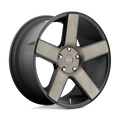 DUB - S116 BALLER - Black - MATTE BLACK DOUBLE DARK TINT - 22" x 9.5", 11 Offset, 5x127 (Bolt Pattern), 78.1mm HUB