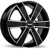 Fast Wheels - Cargo - Black - Gloss Black with Machined Face - 16" x 7", 50 Offset, 6x130 (Bolt Pattern), 84.1mm HUB