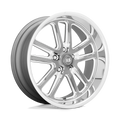 US Mag - U130 BULLET - Gunmetal - TEXTURED GUN METAL WITH MILLED EDGES - 22" x 11", 18 Offset, 5x127 (Bolt Pattern), 78.1mm HUB