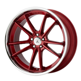 Asanti Black - ABL-23 SIGMA - CANDY RED WITH CHROME LIP - 20" x 9", 15 Offset, 5x115 (Bolt Pattern), 72.56mm HUB