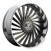 DUB - S241 DAZED - Gunmetal - MATTE BLACK DOUBLE DARK TINT - 24" x 9", 5 Offset, 5x120.65, 127 (Bolt Pattern), 78.1mm HUB