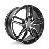 OE Creations - PR160 - Black - GLOSS BLACK WITH MACHINED SPOKES - 19" x 10", 56 Offset, 5x120.65 (Bolt Pattern), 70.3mm HUB