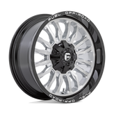 Fuel - D798 ARC - Silver - SILVER BRUSHED FACE WITH MILLED BLACK LIP - 22" x 12", -44 Offset, 6x135, 139.7 (Bolt Pattern), 106.1mm HUB