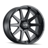 Ion Alloy - 143 - Black - MATTE BLACK - 17" x 9", -12 Offset, 5x127 (Bolt Pattern), 71.5mm HUB