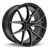 RTX Wheels - Slick - Black - Black Machined - 17" x 7.5", 42 Offset, 5x114.3 (Bolt Pattern), 73.1mm HUB