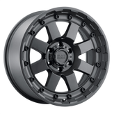 Black Rhino - CLEGHORN - Gunmetal - MATTE BLACK - 17" x 8.5", -18 Offset, 5x127 (Bolt Pattern), 71.5mm HUB