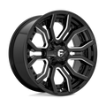 Fuel - D711 RAGE - Black - GLOSS BLACK MILLED - 22" x 10", -18 Offset, 8x180 (Bolt Pattern), 124.2mm HUB