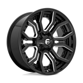 Fuel - D711 RAGE - Black - GLOSS BLACK MILLED - 22" x 10", -18 Offset, 8x180 (Bolt Pattern), 124.2mm HUB