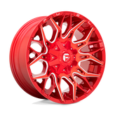 Fuel - D771 TWITCH - CANDY RED MILLED - 20" x 9", 1 Offset, 8x180 (Bolt Pattern), 124.2mm HUB
