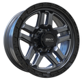 Envy Wheels - FFT-9 - Black - LIQUID METAL / GLOSS BLACK BEADLOCK - 20" x 8.5", 18 Offset, 8x165.1 (Bolt Pattern), 121.5mm HUB