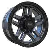 Envy Wheels - FFT-9 - Black - LIQUID METAL / GLOSS BLACK BEADLOCK - 20" x 8.5", 18 Offset, 8x165.1 (Bolt Pattern), 121.5mm HUB