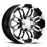 Vision Wheel Off-Road - 375 WARRIOR - Black - Gloss Black Machined Face - 18" x 8.5", 18 Offset, 5x114.3 (Bolt Pattern), 83mm HUB