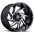 Vision Wheel Off-Road - 422 PROWLER - Black - Gloss Black Machined Face - 17" x 9", -12 Offset, 6x139.7 (Bolt Pattern), 106.2mm HUB