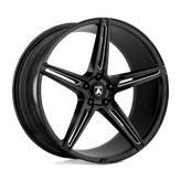 Asanti Black - ABL-22 ALPHA 5 - Black - GLOSS BLACK MILLED - 20" x 8.5", 38 Offset, 5x112 (Bolt Pattern), 72.6mm HUB