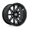 XD Series - XD847 OUTBREAK - Black - GLOSS BLACK MILLED - 17" x 8", 35 Offset, 5x120 (Bolt Pattern), 74.1mm HUB