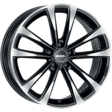 Mak Wheels - MAIN - Black - BLACK MIRROR - 18" x 7.5", 39 Offset, 5x110 (Bolt Pattern), 65.1mm HUB