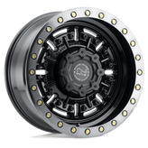 Black Rhino - ABRAMS - Black - GLOSS GUN BLACK WITH MACHINED DARK TINT - 20" x 9.5", 12 Offset, 6x114.3 (Bolt Pattern), 76.1mm HUB