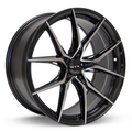 RTX Wheels - Slick - Black - Black Machined - 19" x 8.5", 42 Offset, 5x114.3 (Bolt Pattern), 73.1mm HUB