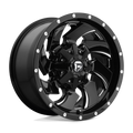 Fuel - D574 CLEAVER - Black - GLOSS BLACK MILLED - 20" x 8.25", 105 Offset, 8x170 (Bolt Pattern), 125.1mm HUB