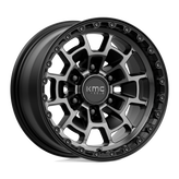 KMC Wheels - KM718 SUMMIT - Black - SATIN BLACK WITH GRAY TINT - 17" x 8.5", 0 Offset, 5x127 (Bolt Pattern), 71.5mm HUB