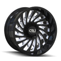 Cali Off-Road - SWITCHBACK - Black - GLOSS BLACK/MILLED - 20" x 10", -30 Offset, 6x139.7 (Bolt Pattern), 106mm HUB