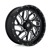 Fuel UTV - D581 TRITON - Black - GLOSS BLACK MILLED - 20" x 7", 13 Offset, 4x137 (Bolt Pattern), 110.1mm HUB