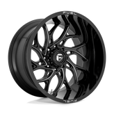 Fuel - D741 RUNNER - Black - GLOSS BLACK MILLED - 26" x 14", -75 Offset, 8x180 (Bolt Pattern), 124.2mm HUB