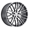 Mandrus - MASCHE - Gunmetal - GLOSS GUNMETAL W/ MIRROR CUT FACE - 18" x 9.5", 5 Offset, 5x112 (Bolt Pattern), 66.56mm HUB