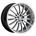 Mandrus - MILLENIUM - Silver - HYPER SILVER W/ MIRROR CUT LIP - 20" x 10", 3 Offset, 5x112 (Bolt Pattern), 66.56mm HUB