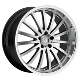 Mandrus - MILLENIUM - Silver - HYPER SILVER W/ MIRROR CUT LIP - 20" x 10", 3 Offset, 5x112 (Bolt Pattern), 66.56mm HUB