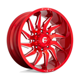 Fuel - D745 SABER - CANDY RED MILLED - 20" x 9", 1 Offset, 6x139.7 (Bolt Pattern), 106.1mm HUB