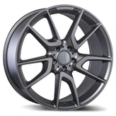 Replika - R207 - Gunmetal - Matte Gunmetal - 21" x 10", 46 Offset, 5x112 (Bolt Pattern), 66.5mm HUB