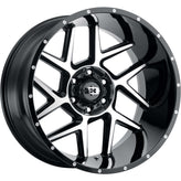 Vision Wheel Off-Road - 360 SLIVER - Black - GLOSS BLACK MACHINED FACE - 20" x 10", -25 Offset, 5x127 (Bolt Pattern), 78.1mm HUB