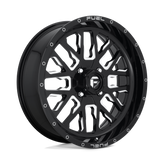Fuel UTV - D611 STROKE - Black - GLOSS BLACK MILLED - 20" x 7", 13 Offset, 4x156 (Bolt Pattern), 132mm HUB