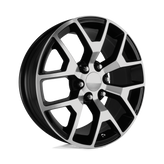 OE Creations - PR150 - Black - GLOSS BLACK/MACHINED - 20" x 9", 27 Offset, 6x139.7 (Bolt Pattern), 78.1mm HUB