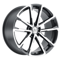 Mandrus - WOLF - Gunmetal - GLOSS GUNMETAL W/ MIRROR CUT FACE - 22" x 10.5", 35 Offset, 5x130 (Bolt Pattern), 84.1mm HUB