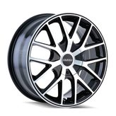 Touren - TR60 - Black - BLACK/MACHINED FACE/BLACK RING - 20" x 8.5", 40 Offset, 5x112, 120 (Bolt Pattern), 74.1mm HUB