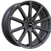 Euro Design - Legend - Gunmetal - Matte Gunmetal - 19" x 8.5", 21 Offset, 5x112 (Bolt Pattern), 66.5mm HUB