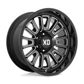 XD Series - XD864 ROVER - Black - GLOSS BLACK MILLED - 22" x 10", -18 Offset, 8x165.1 (Bolt Pattern), 125.1mm HUB