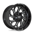 Moto Metal - MO999 - Black - GLOSS BLACK MILLED - 20" x 10", -18 Offset, 8x170 (Bolt Pattern), 125.1mm HUB