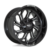 Moto Metal - MO999 - Black - GLOSS BLACK MILLED - 20" x 10", -18 Offset, 8x170 (Bolt Pattern), 125.1mm HUB