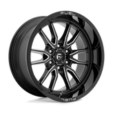 Fuel - D761 CLASH - Black - GLOSS BLACK MILLED - 20" x 10", -18 Offset, 6x135 (Bolt Pattern), 87.1mm HUB