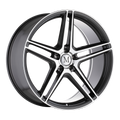 Mandrus - BREMEN - Gunmetal - GLOSS GUNMETAL W/ MIRROR CUT FACE - 22" x 10.5", 38 Offset, 5x112 (Bolt Pattern), 66.56mm HUB