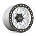 KMC Wheels - KM549 GRS - Silver - MACHINED WITH SATIN BLACK LIP - 17" x 9", 0 Offset, 6x139.7 (Bolt Pattern), 106.1mm HUB